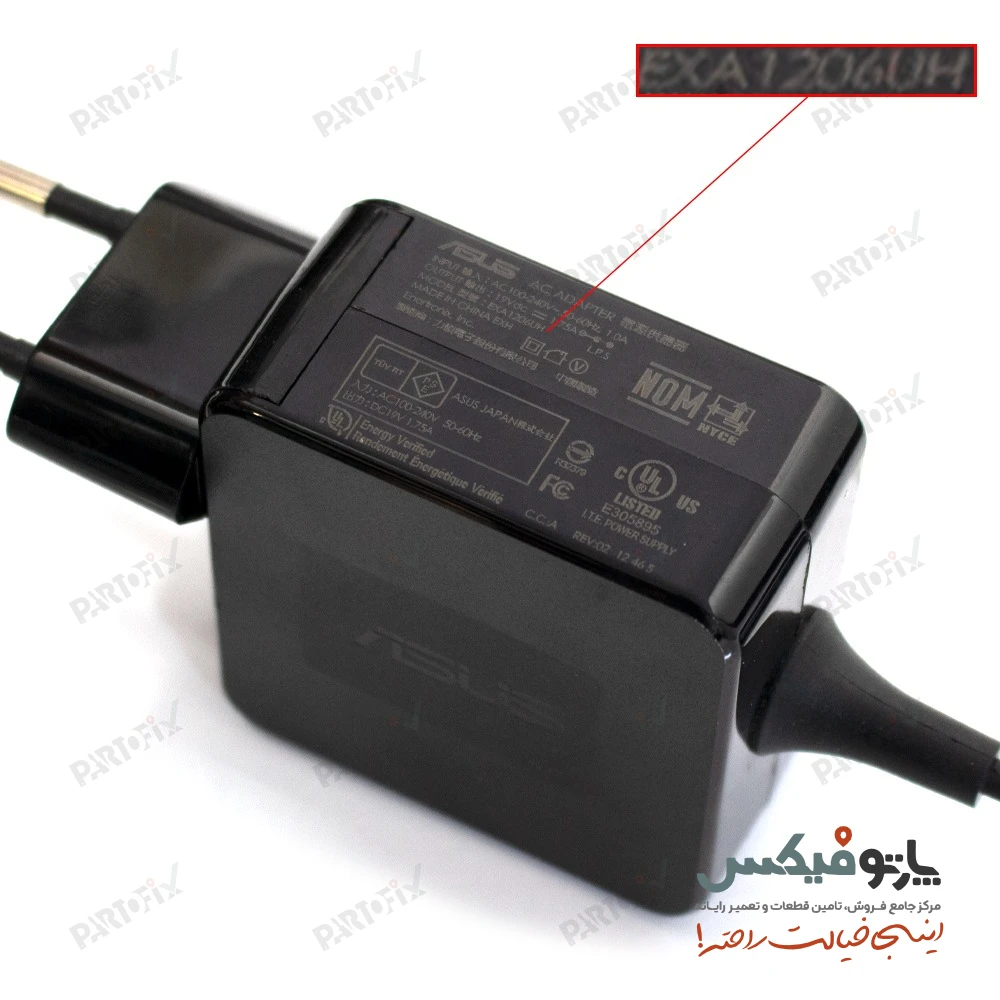 شارژر اورجینال لپ تاپ ایسوس 19 ولت 1.75 آمپر کانکتور 1.0 * 3.0